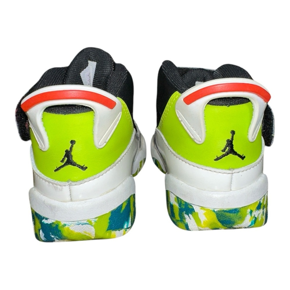 Jordan 6 rings toddler Black & White High-Top Sneakers Neon Accents size 9C - Picture 3 of 8